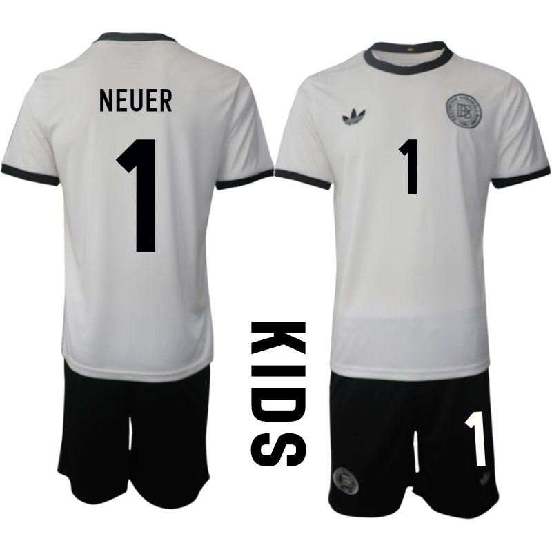 Youth 2025-2026 Season Germany home white #1 Soccer Jersey->youth soccer jersey->Youth Jersey